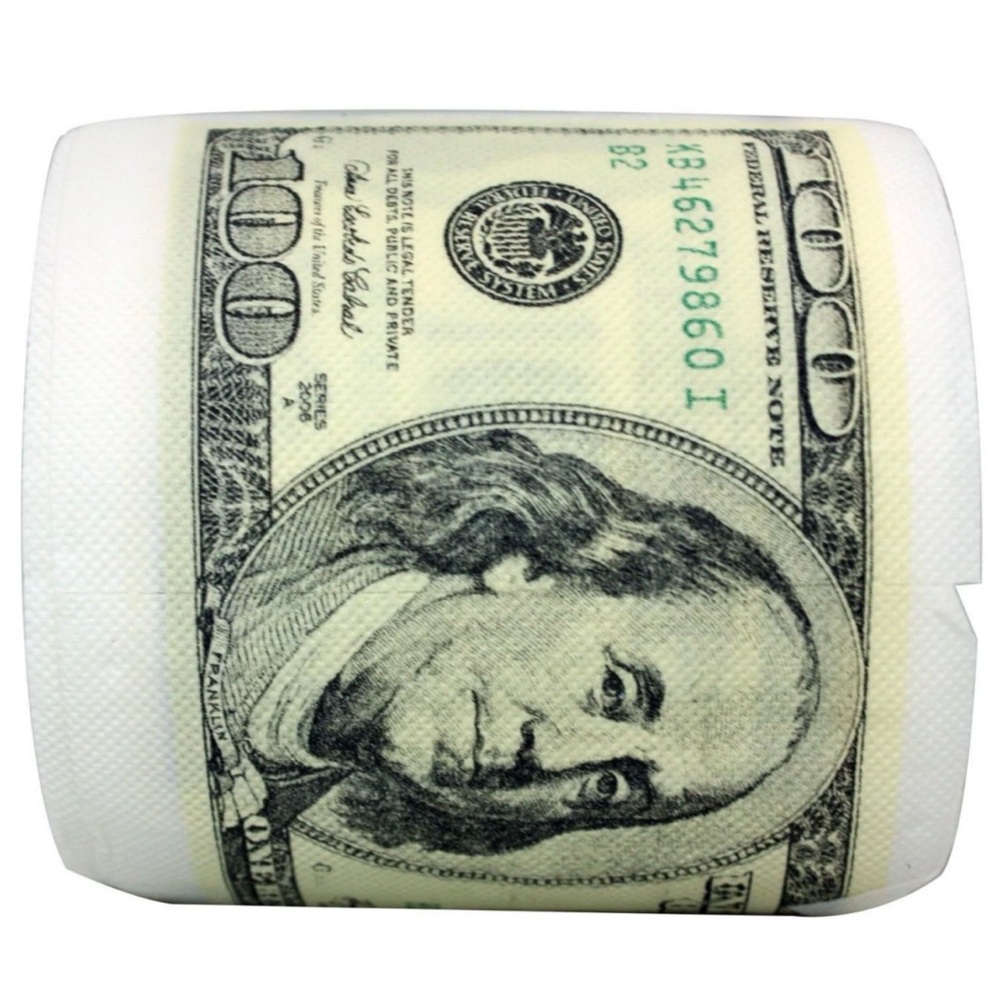 Novelty 100 Dollar Bill Toilet Paper
